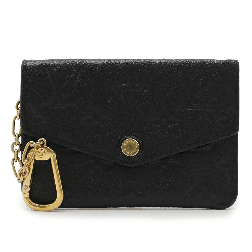 LOUIS VUITTON Monogram Empreinte Pochette coin case Wallet Noir Black